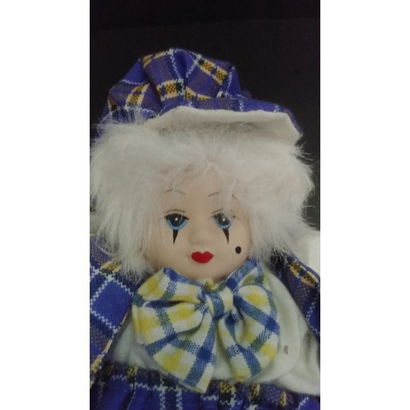 Vintage 6" Hard Plastic Face Mardi Gras Renaissance Clown Jester - Picture 2 of 10